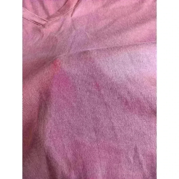 J. Jill Perfect Pima V-Neck Tee Sz 2X Pink 100% Supima Cotton *FLAW* - Picture 9 of 9